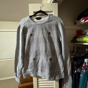 Alexander McQueen houndstooth Sweatshirt Sz L fits like M